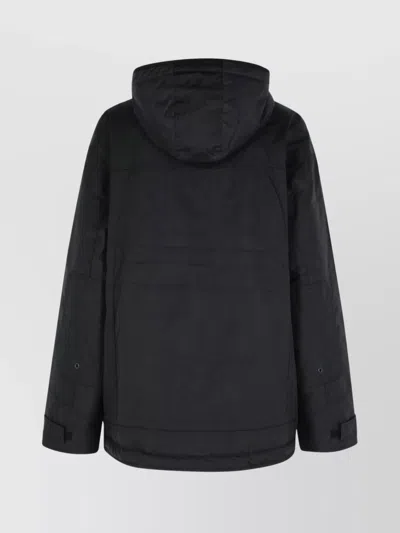 Coperni Hooded Polyamide Jacket Featuring Flap Pocket In Black