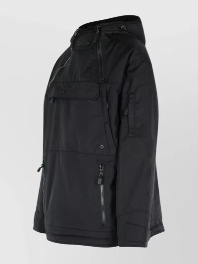 Coperni Hooded Polyamide Jacket Featuring Flap Pocket In Black