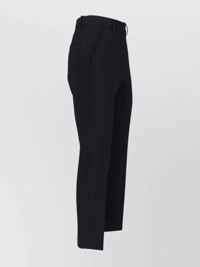 Incotex Straight Leg Trousers With Pockets And Loops In Black