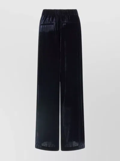 Peserico Soft Touch Velvet Trousers Featuring Pockets In Black