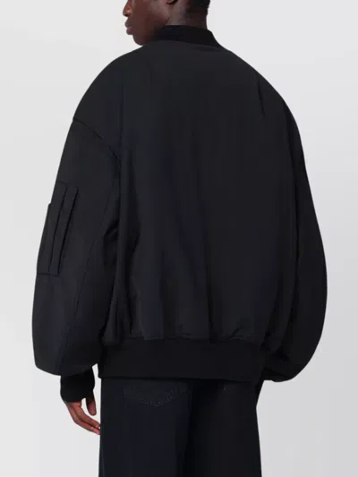 Entire Studios Bomber Jacket With Diamond-quilted Interior And Utility Pockets In Black
