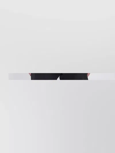 Moncler Midnight Blue Stretch Cotton T-shirt In Black