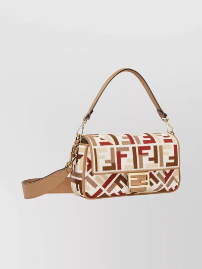 Fendi Medium Baguette Ff-motif Shoulder Bag In Multi