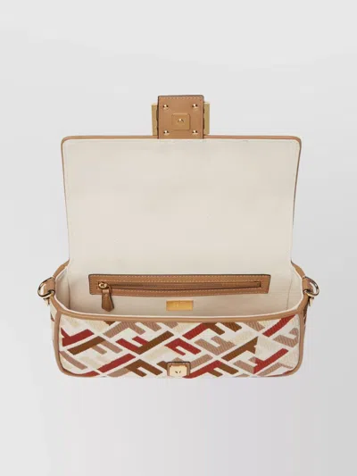 Fendi Medium Baguette Ff-motif Shoulder Bag In Multi