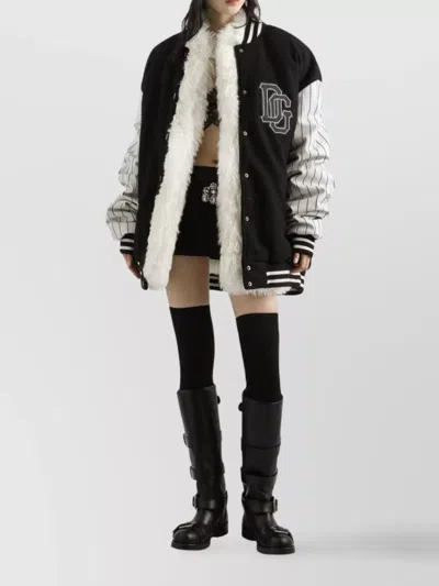 Dolce & Gabbana Black Bow-embellished Satin Mini Skirt In Black