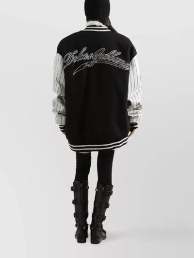 Dolce & Gabbana Black Bow-embellished Satin Mini Skirt In Black