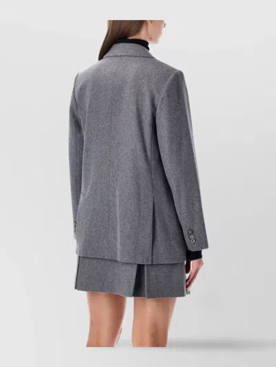 Apc A.p.c. A.p.c. Lucy Double-breasted Wool Blazer In Gray