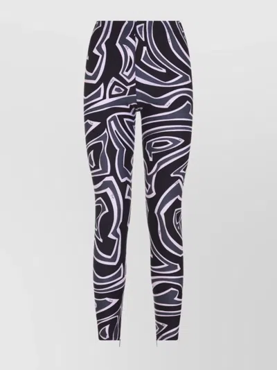 Pucci Abstract Pattern Stretch Fit Trousers In Black