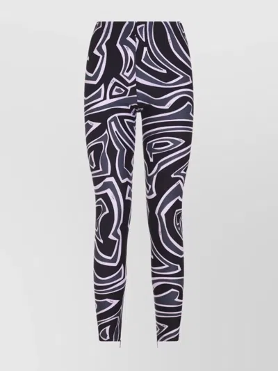 Pucci Abstract Pattern Stretch Fit Trousers In Black