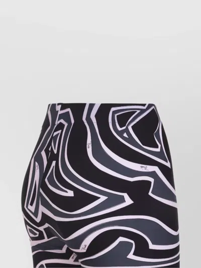 Pucci Abstract Pattern Stretch Fit Trousers In Black