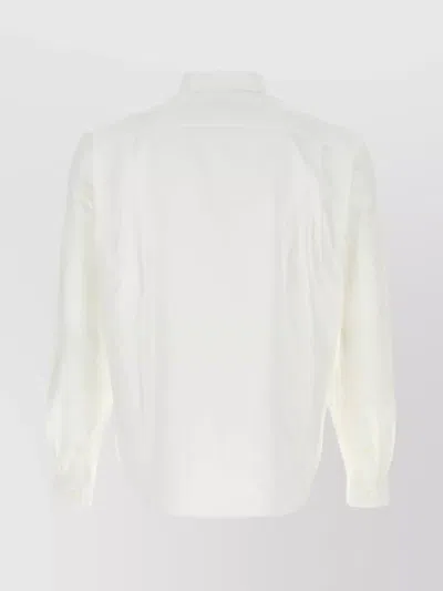 Prada Oxford Shirt Long Sleeves Button Down Collar In White