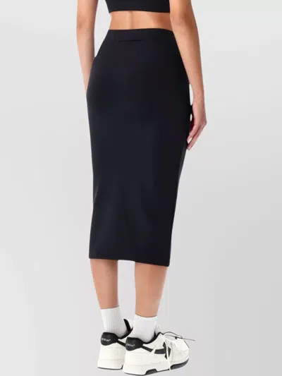 Off-white Black Pencil Skirt With Off Logo