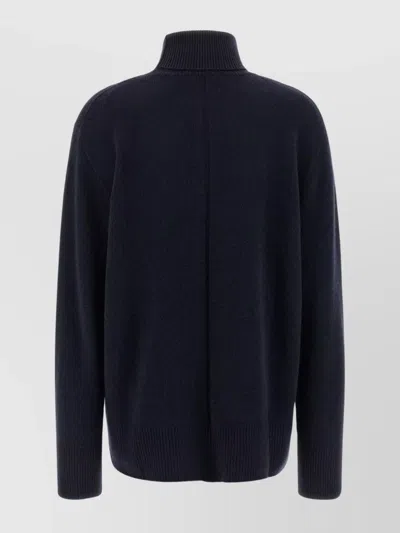 The Row Turtleneck Sweater With Ribbed Collar And Cuffs In Gray