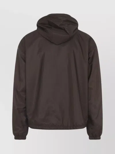 Prada Reversible Jacket Stand-up Collar In Gray