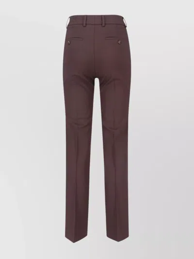 Incotex Straight-leg Trousers With Medium-rise Waist And Tailored Finish In Brown