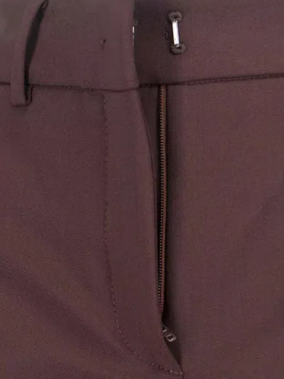 Incotex Straight-leg Trousers With Medium-rise Waist And Tailored Finish In Brown