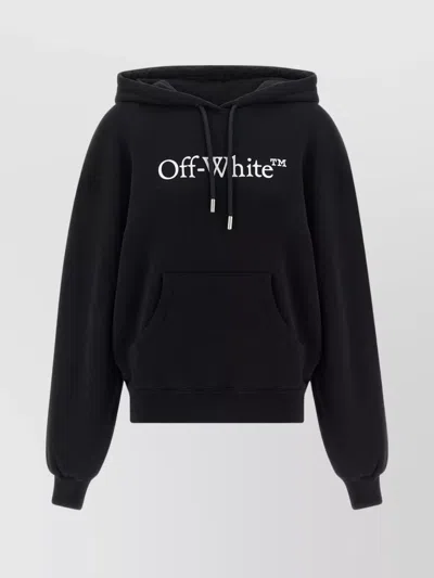 Off-white Big Logo Bookkish Hoodie In Black