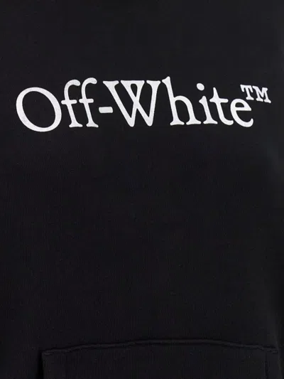 Off-white Big Logo Bookkish Hoodie In Black
