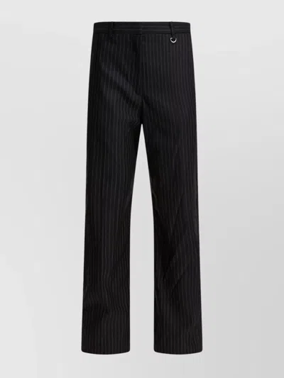 Isabel Marant Noanda Pinstriped Wool-blend Straight Pants In Animal Print