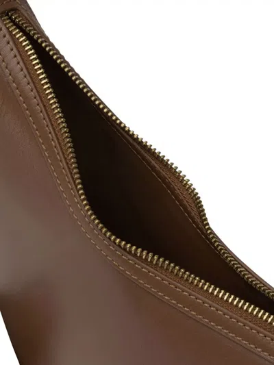 Soeur Adjustable Strap Shoulder Bag With Smooth Finish In Brown