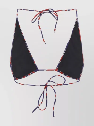 Pucci Triangle Top Adjustable Strap Bikini Set In Multi