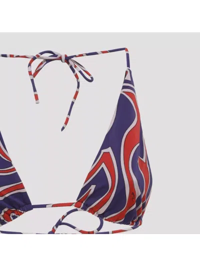 Pucci Triangle Top Adjustable Strap Bikini Set In Multi