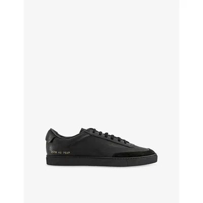 Common Projects Court Classic Sneakers In Black Suede And Leather In Black