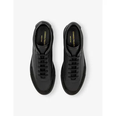 Common Projects Court Classic Sneakers In Black Suede And Leather In Black