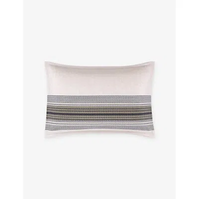Hugo Boss Multicoloured Modernist Stripe-print Standard Cotton Pillowcase In Multi
