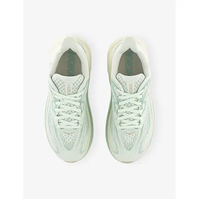 Deckers Hoka Womens Sea Glass Jadeite F Clifton 10 Mesh Trainers In Multi