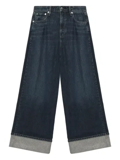 Rag & Bone Sofie Embellished Jeans In Blue