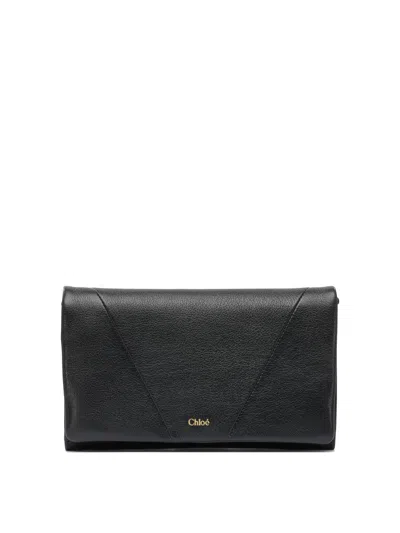 Chloé Spin Chain Strap Rectangular Shape Bag In Black