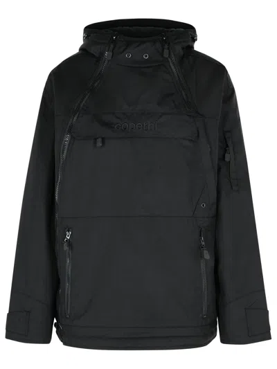 Coperni Hooded Polyamide Jacket Featuring Flap Pocket In Black