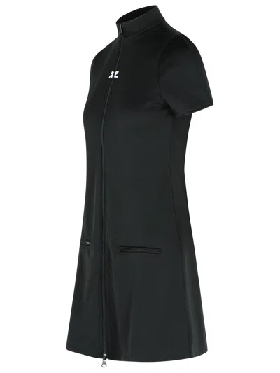 Courrèges Courregès Black Polyester Dress In Black