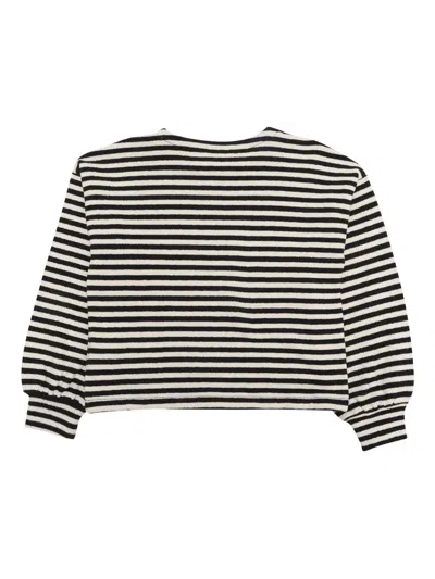 Zhoe & Tobiah Striped-pattern Drawstring Sweatshirt In Multi