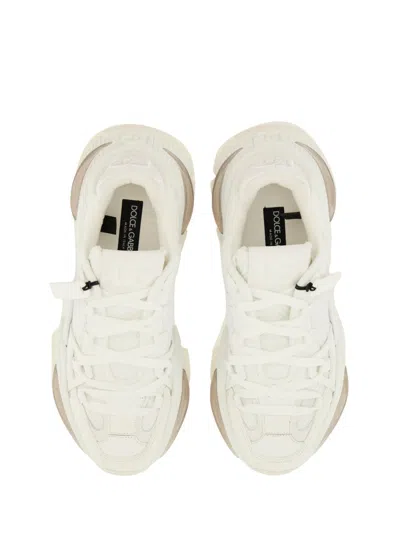 Dolce & Gabbana Airmaster Knitted Low Top Sneakers In White