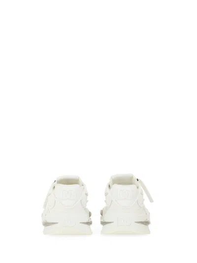 Dolce & Gabbana Airmaster Knitted Low Top Sneakers In White