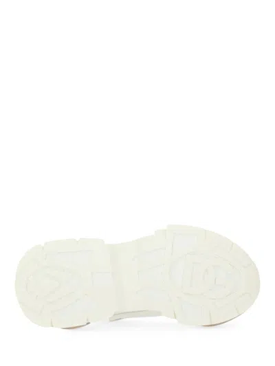 Dolce & Gabbana Airmaster Knitted Low Top Sneakers In White