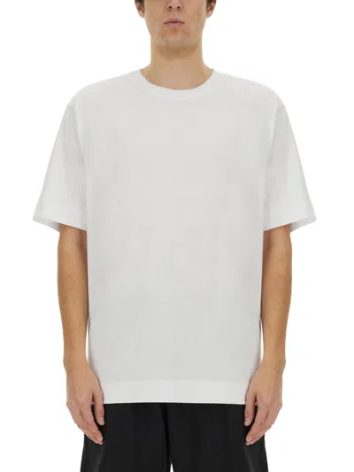 Dries Van Noten Crew Neck Short Sleeve Cotton T-shirt In White