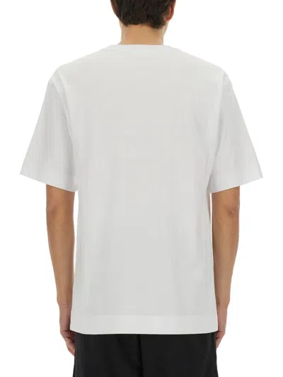 Dries Van Noten Crew Neck Short Sleeve Cotton T-shirt In White