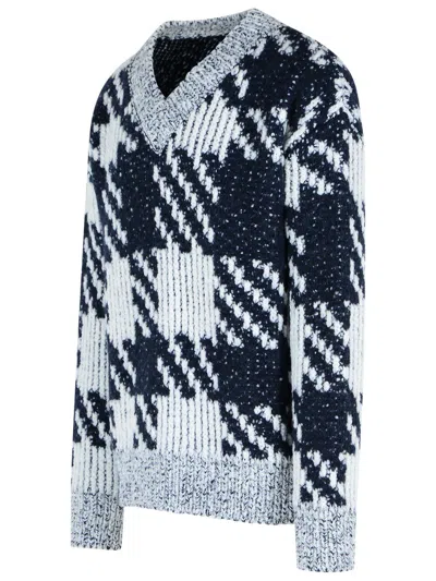 Dries Van Noten Macao V Neck Sweater In Blue