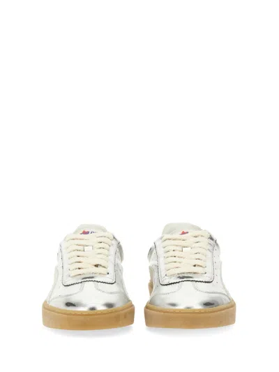 Dsquared2 Leather Sneaker In Silver