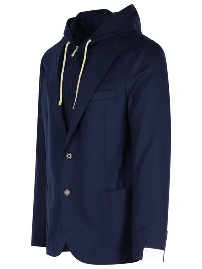 Eleventy Single Breasted Jacket In Blue