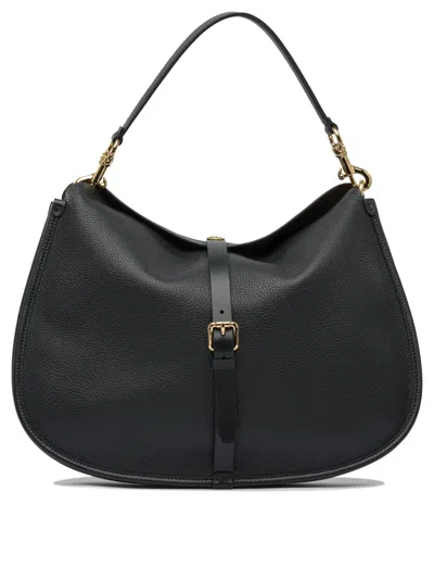 Etro Leather Textured Shoulder Bag In Black