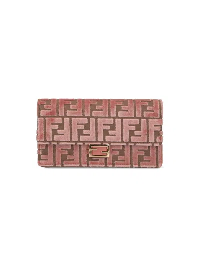 Fendi Baguette Wallet In Brown