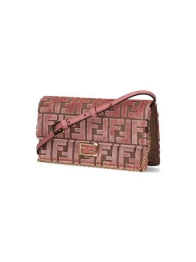 Fendi Baguette Wallet In Brown