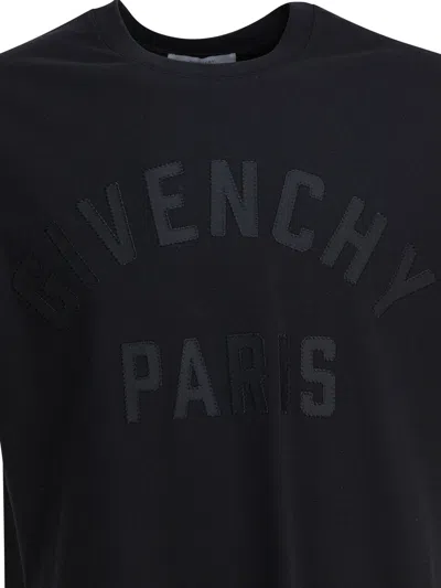 Givenchy Black T-shirt With Maxi Logo On The Front In Cotton Man