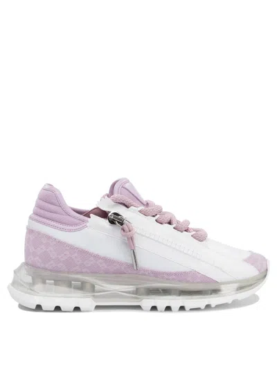 Givenchy Textile And Leather Sneakers In Pink