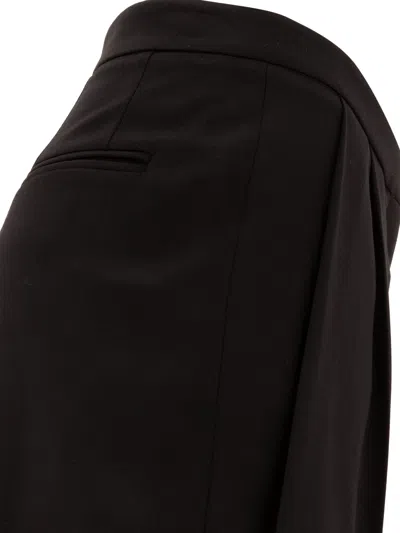 Givenchy Wool Pleated Trousers With High Waist In Black