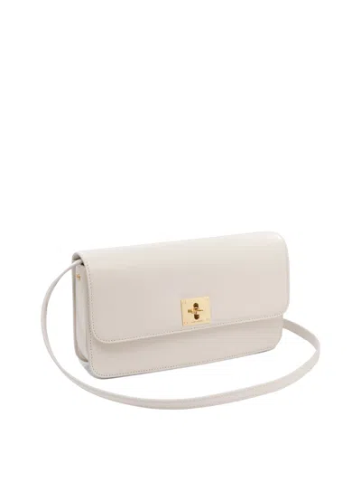 Golden Goose Gioia Flap Leather Shoulder Bag In White
